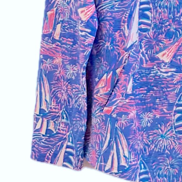 Lilly Pulitzer Skipper Popover Sailabration UPF 50 Luxletic Sz M 1/4 Zip Top NWT - Picture 5 of 7
